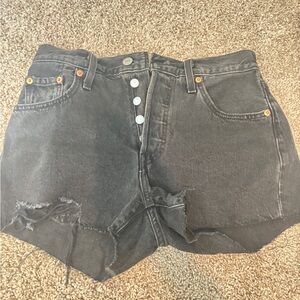 Black levi jean shorts